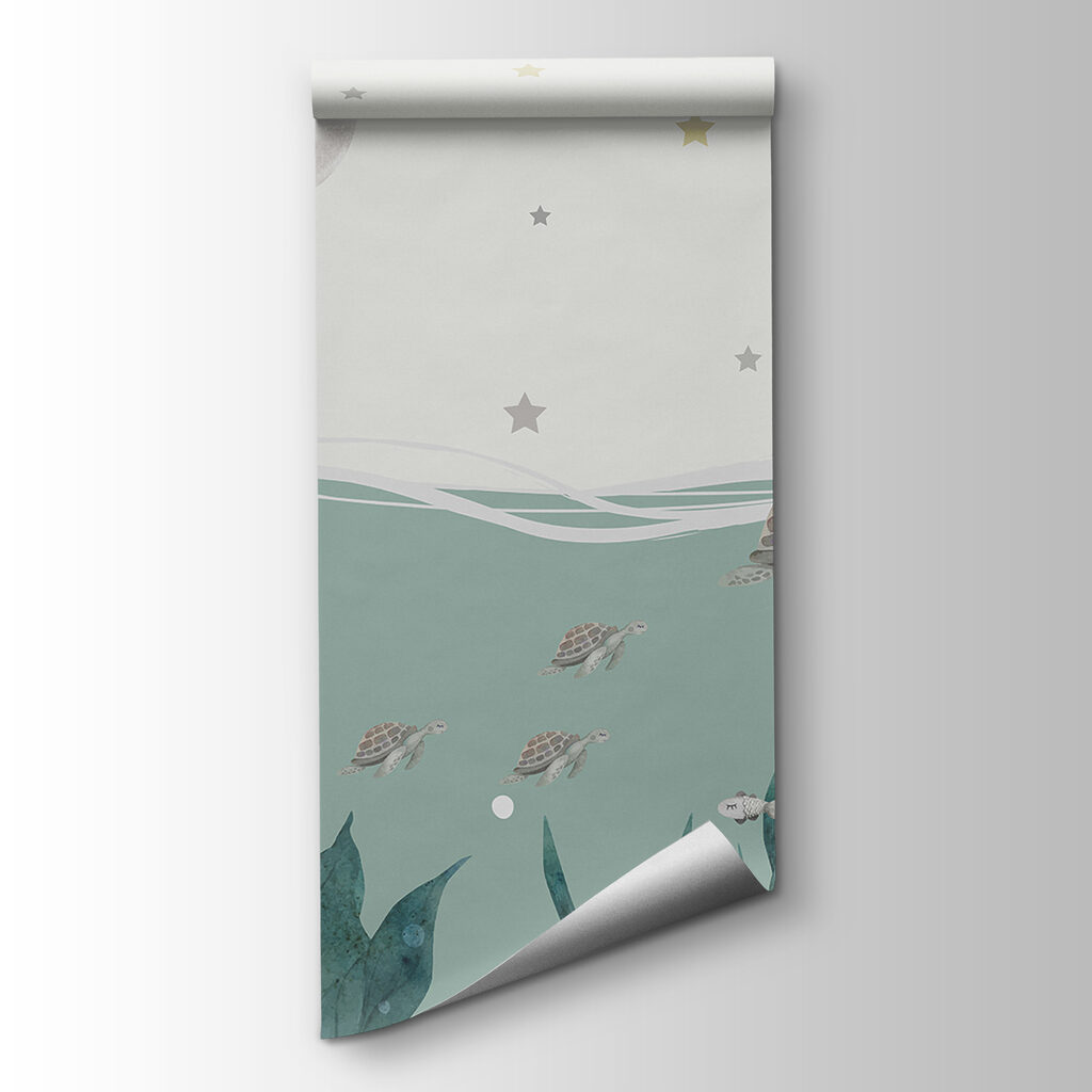 Seaweed and seahorses under the water Seaweed and seahorses under the water