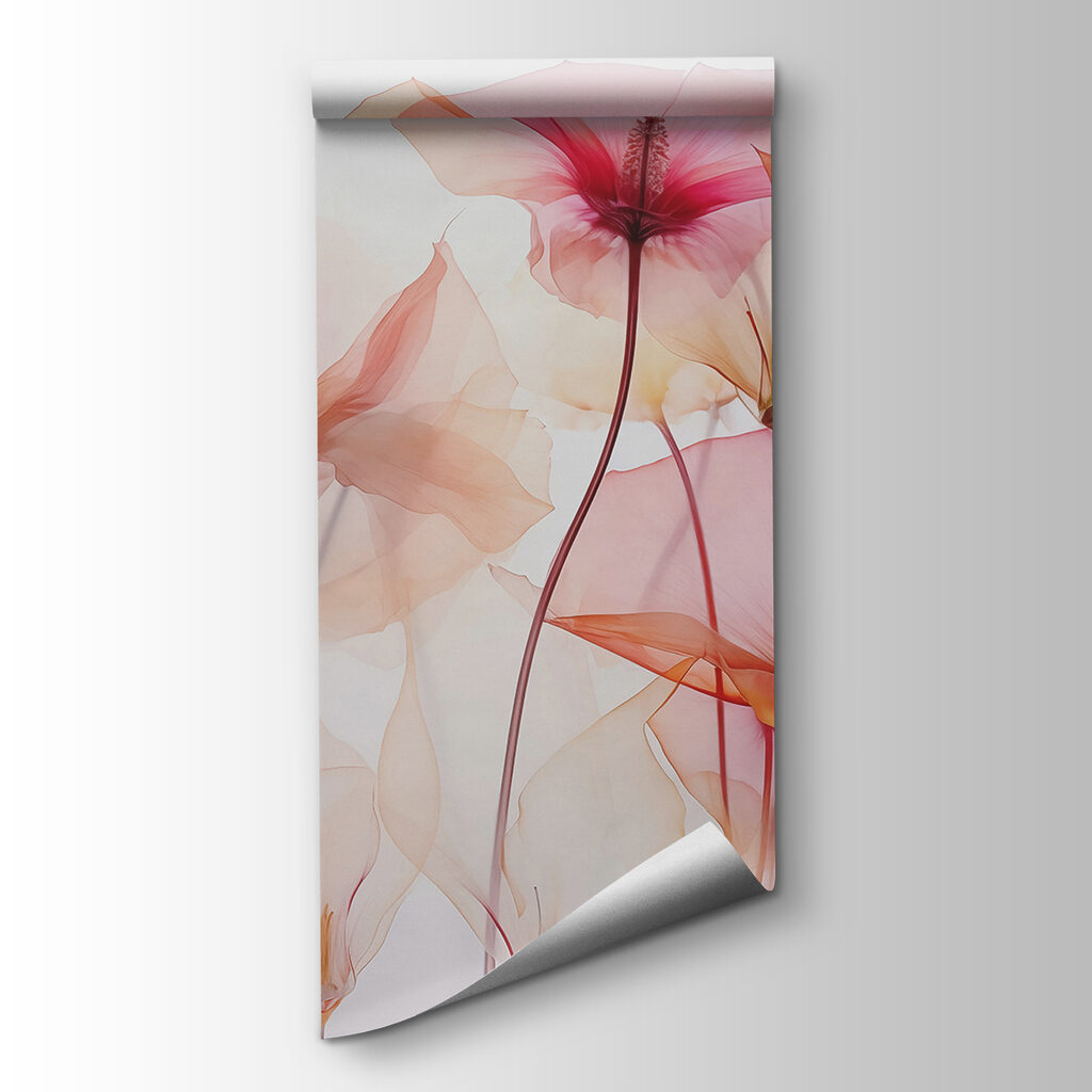 Group of flowers with transparent petals Group of flowers with transparent petals