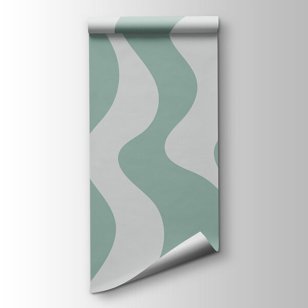 Green and white wavy lines Green and white wavy lines