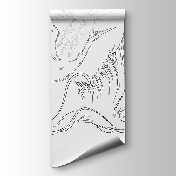 Drawing of birds flying Drawing of birds flying