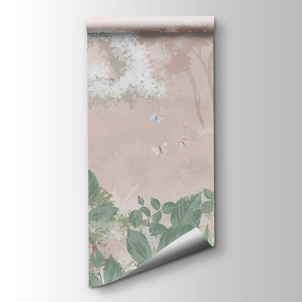 Fox and butterflies in a forest Fox and butterflies in a forest