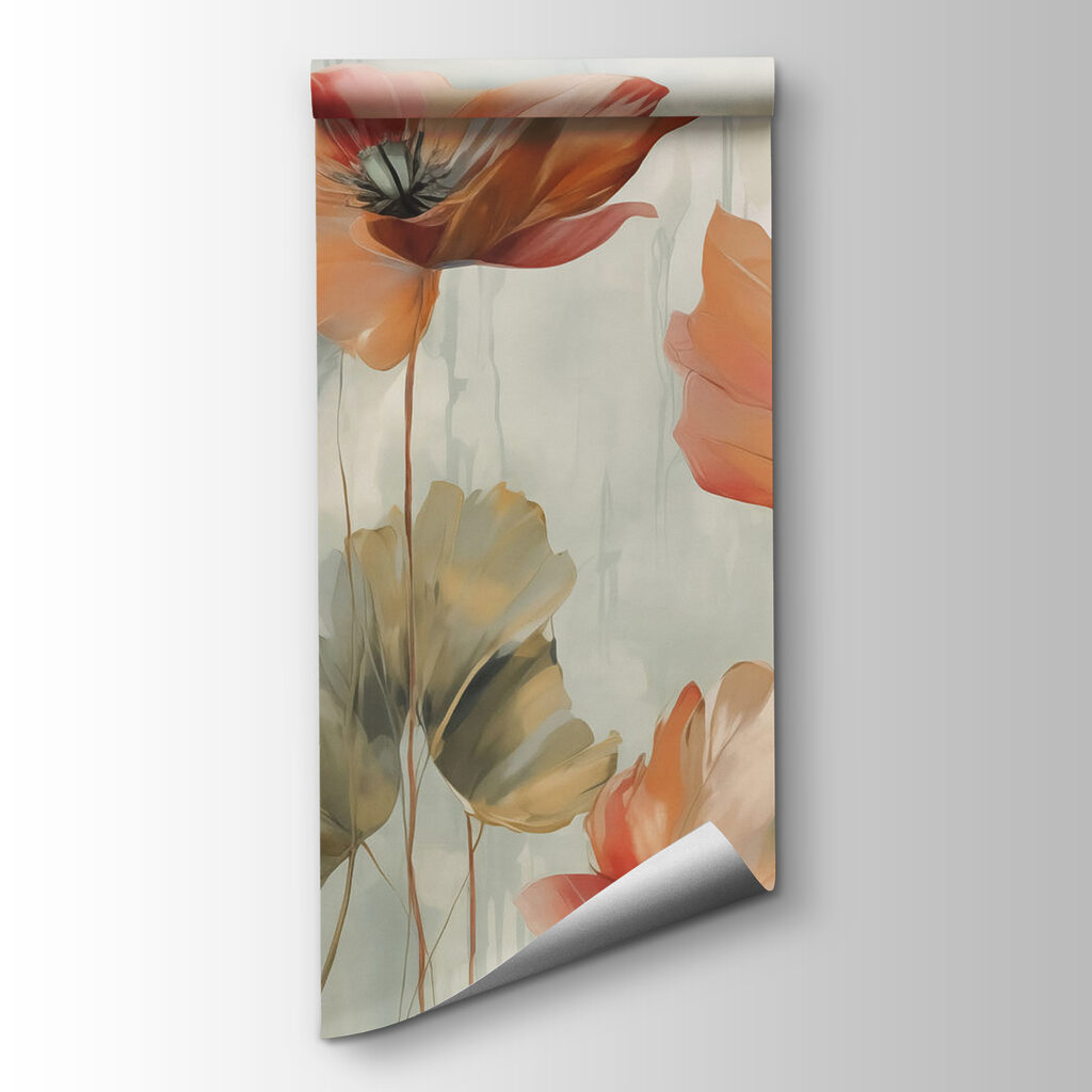 Painting of flowers on a wall