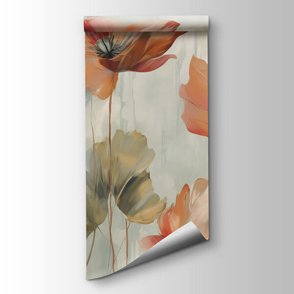 Painting of flowers on a wall