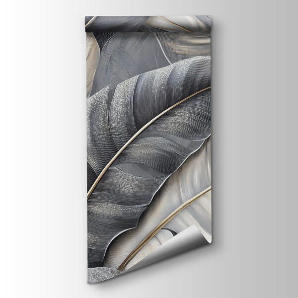 Group of feathers on a grey surface