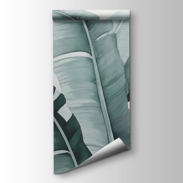 Lush green leaves in soft hues