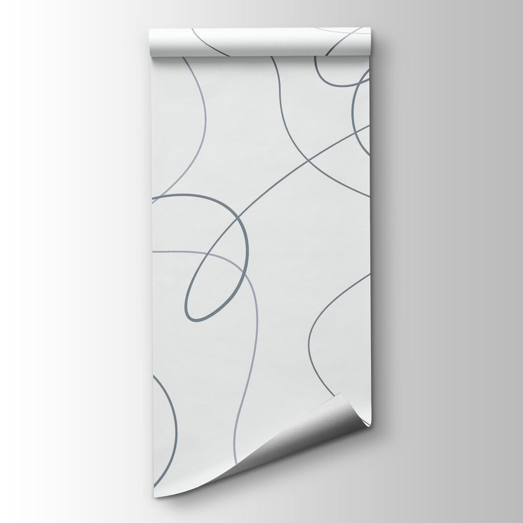 White background with blue lines