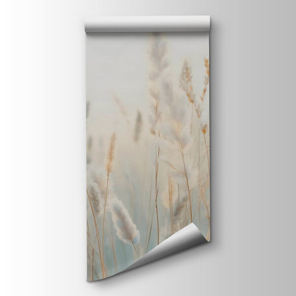 Soft grasses in tranquil sunlight