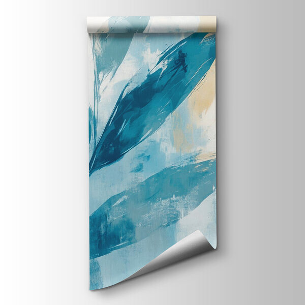 Painting of leaves on a white background