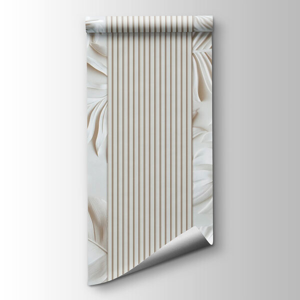 White wall with leaves White wall with leaves