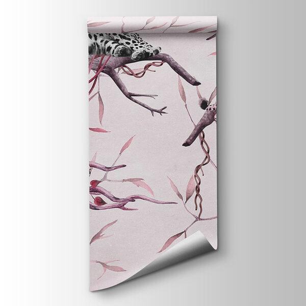 Group of leopards lying on a tree branch Group of leopards lying on a tree branch