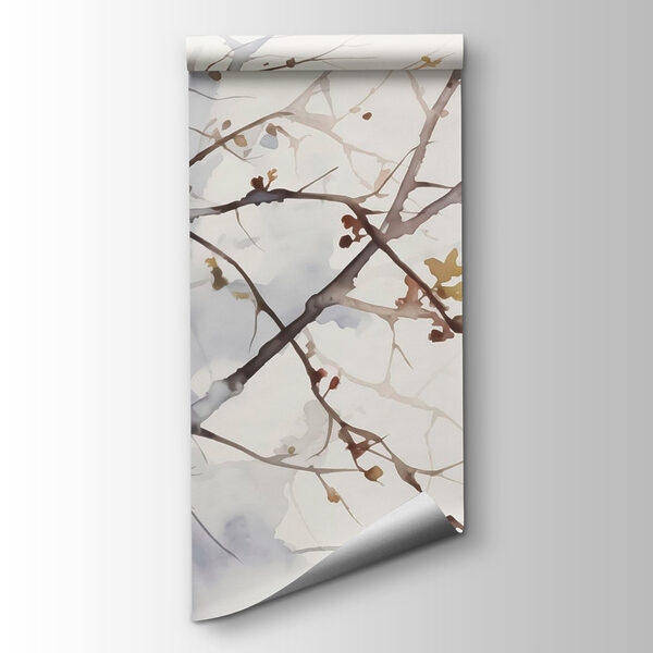 Watercolor of a tree branch with leaves on it