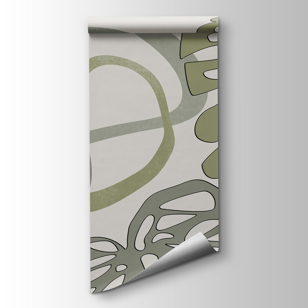 Abstract shapes with botanical elements Abstract shapes with botanical elements