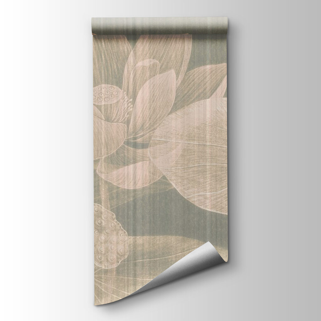 Delicate lotus flowers and leaves design Delicate lotus flowers and leaves design