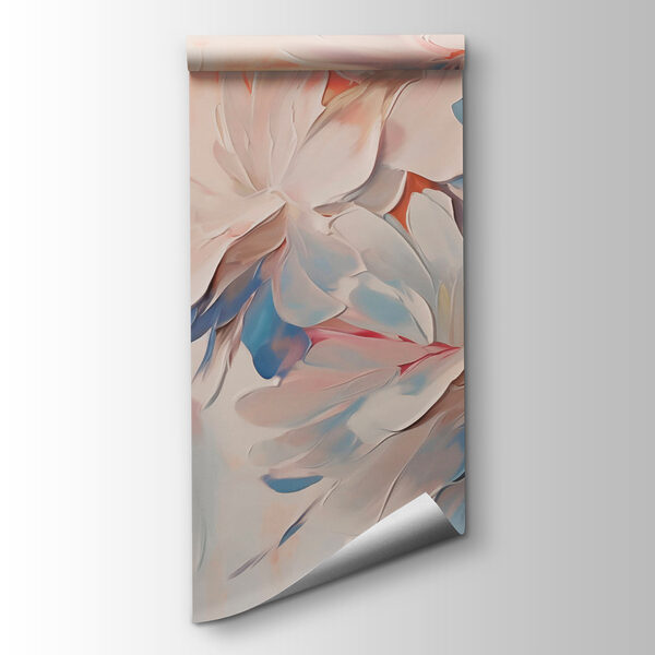 Painting of flowers on a white surface