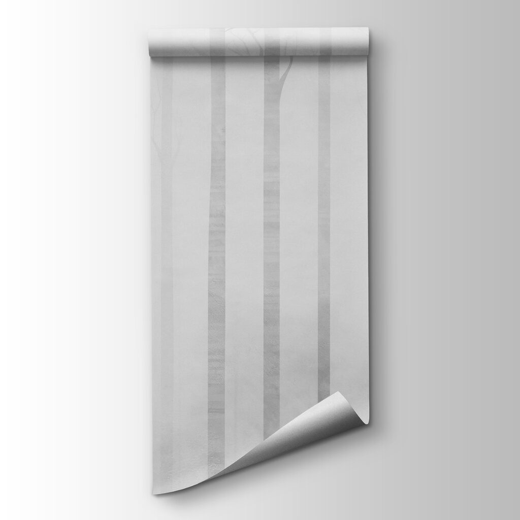 Group of trees in fog Group of trees in fog