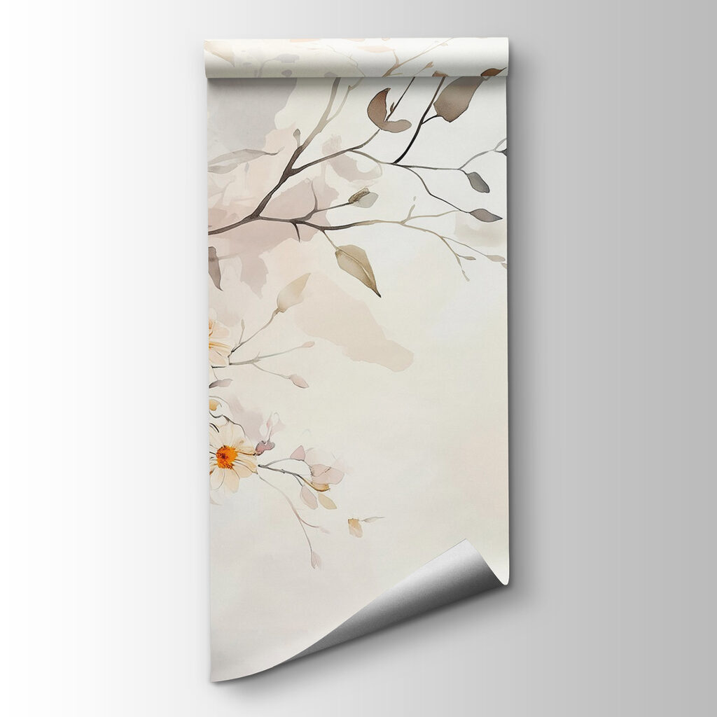 Painting of flowers on a white background