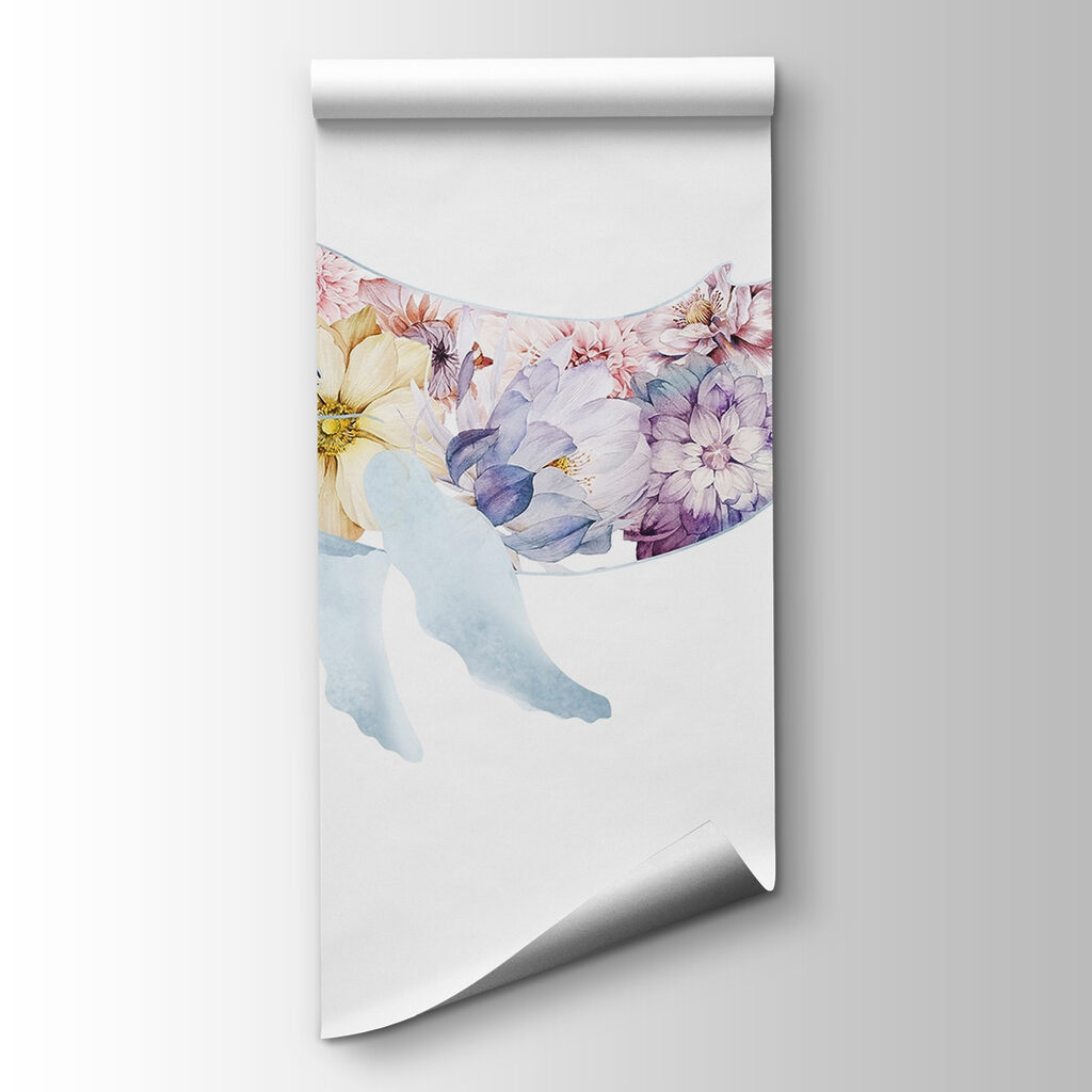 Whale with flowers on it Whale with flowers on it