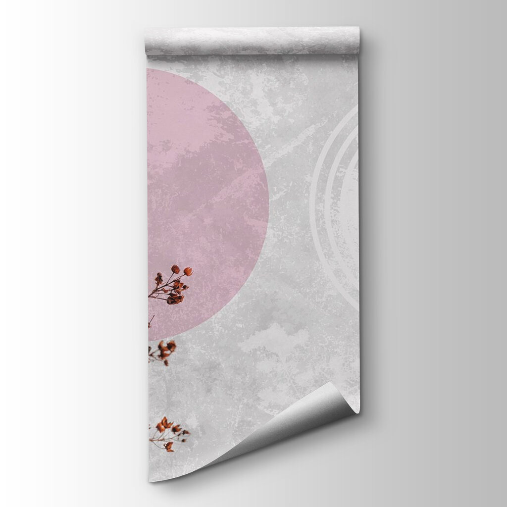 Plant with brown leaves and purple circles Plant with brown leaves and purple circles