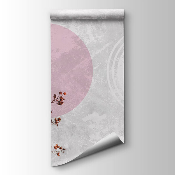 Plant with brown leaves and purple circles Plant with brown leaves and purple circles