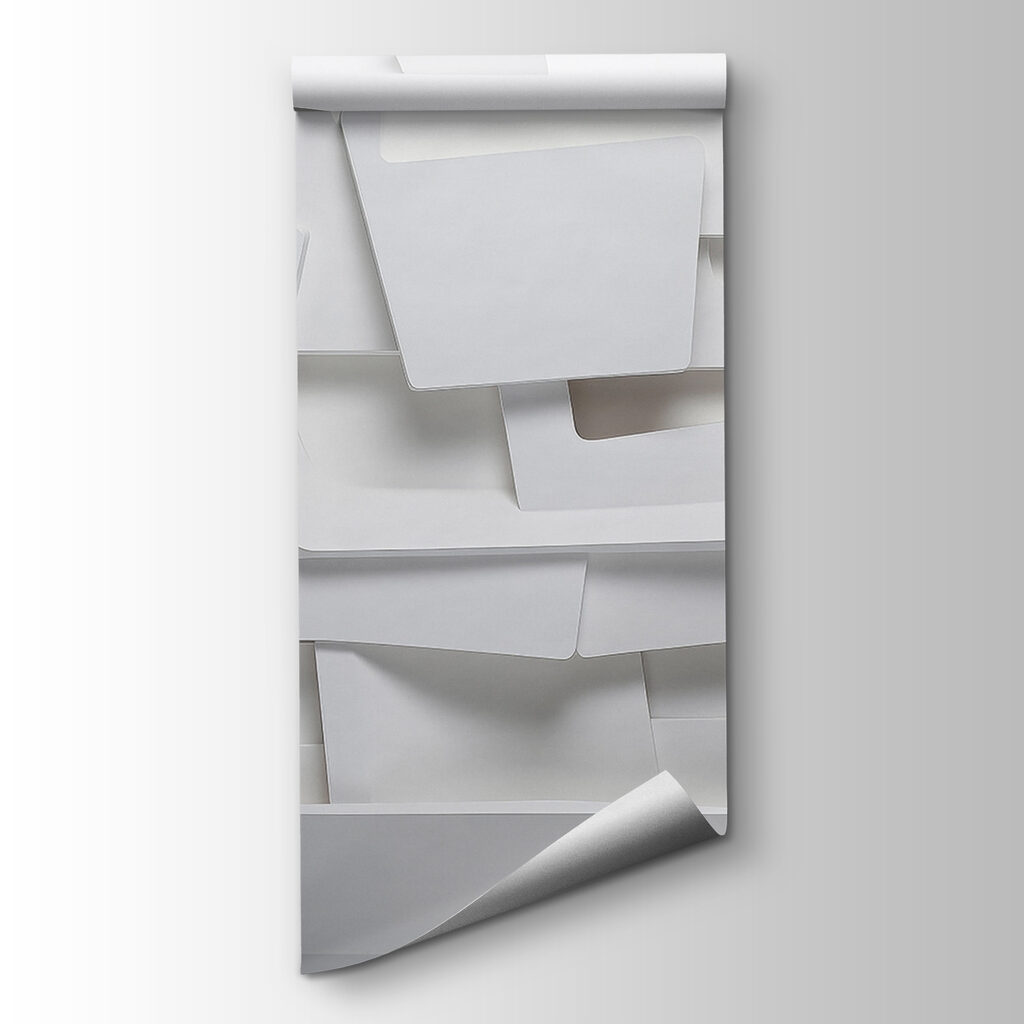 White wall with many rectangles