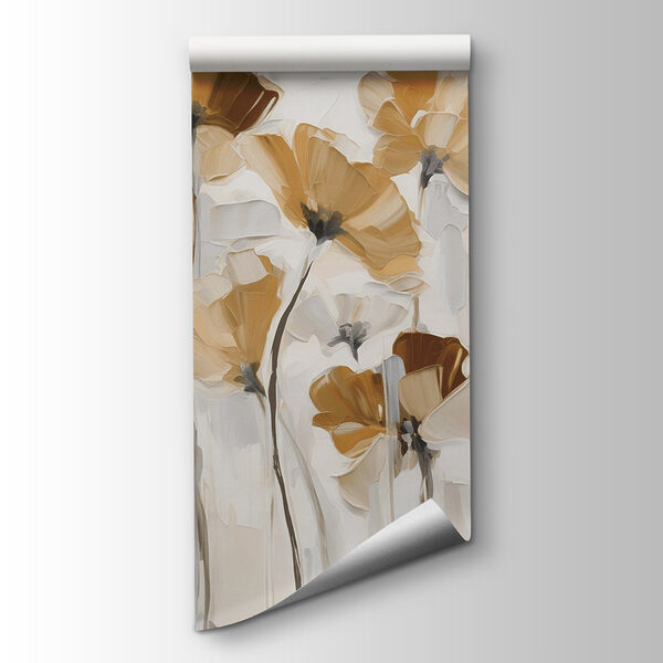 Painting of flowers on a white background