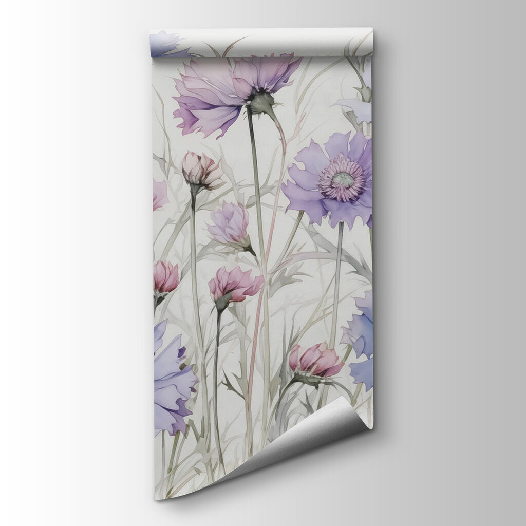 Painting of flowers on a white background
