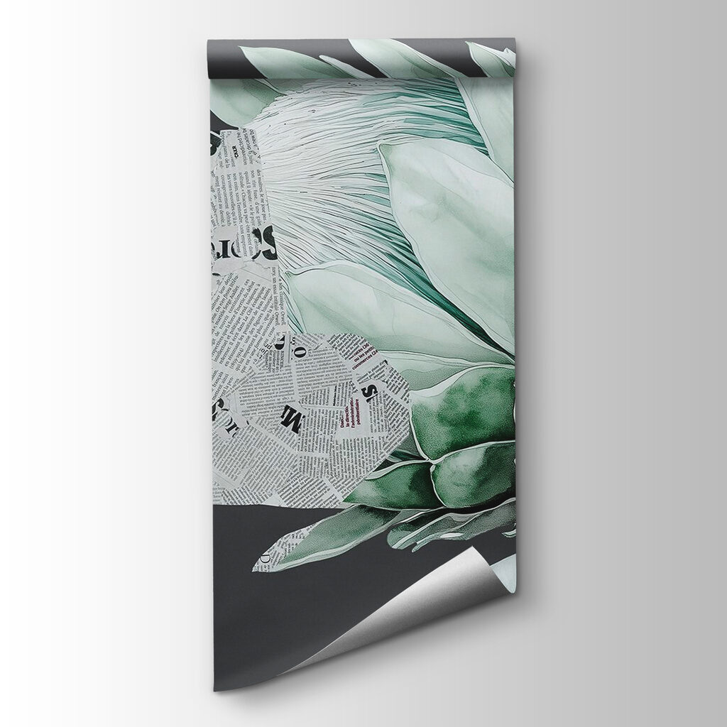 Artichoke with newspaper on it