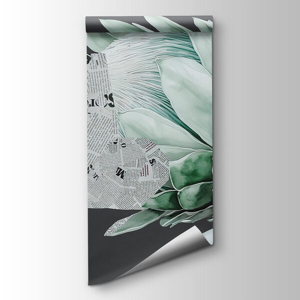 Artichoke with newspaper on it