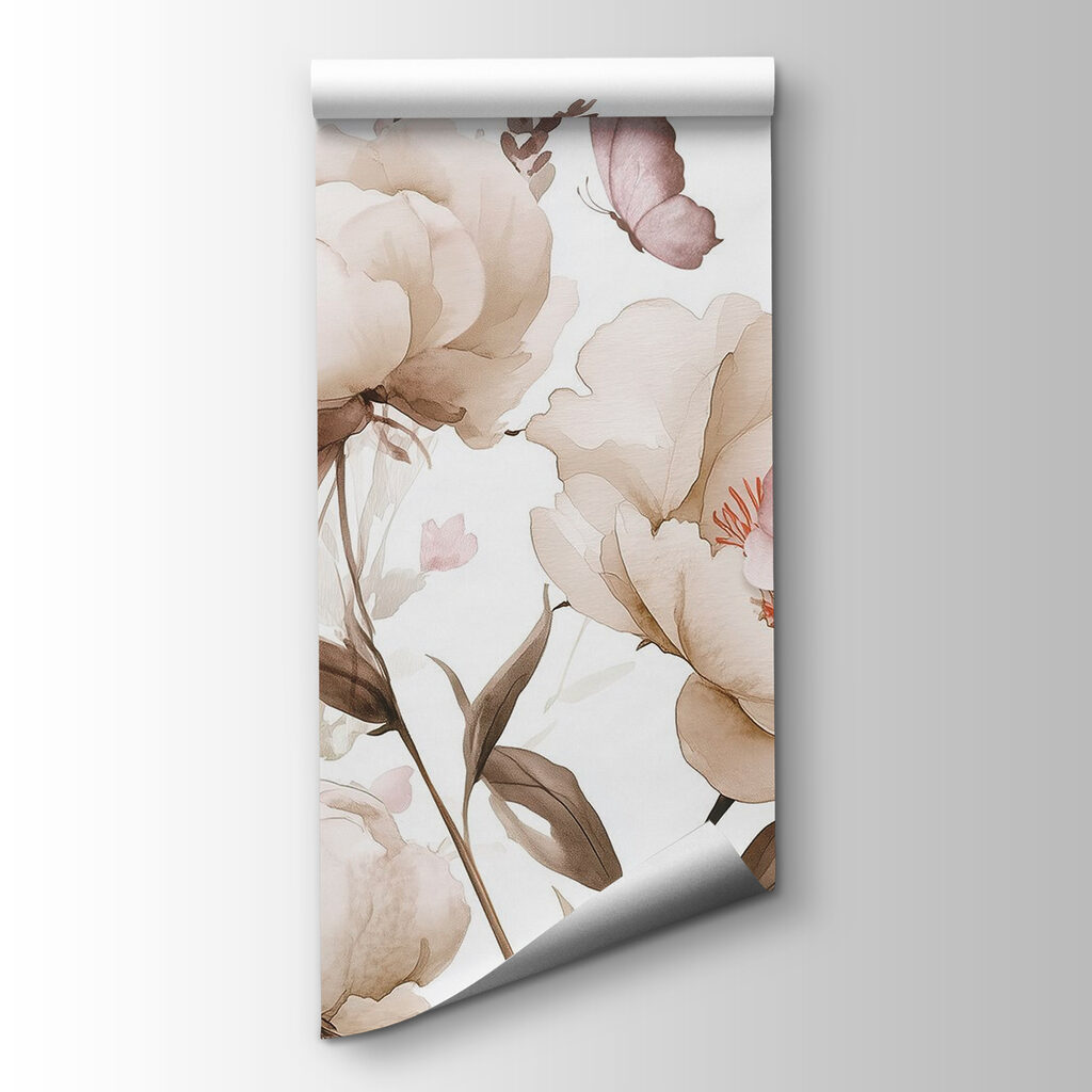 Painting of flowers and butterflies Painting of flowers and butterflies