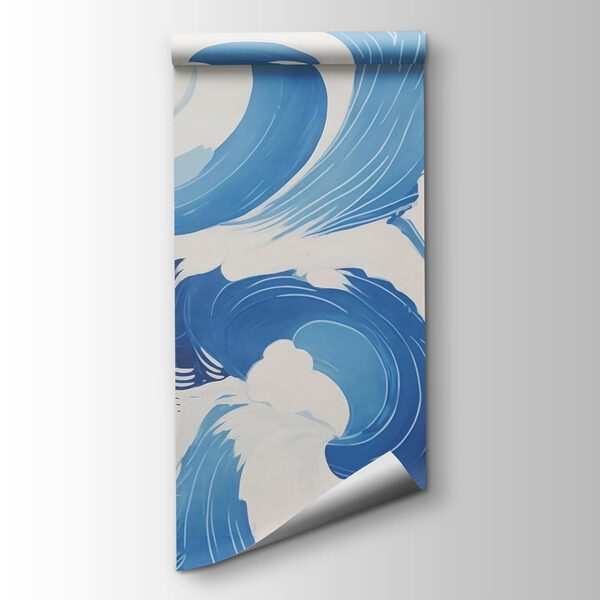 Blue and white waves