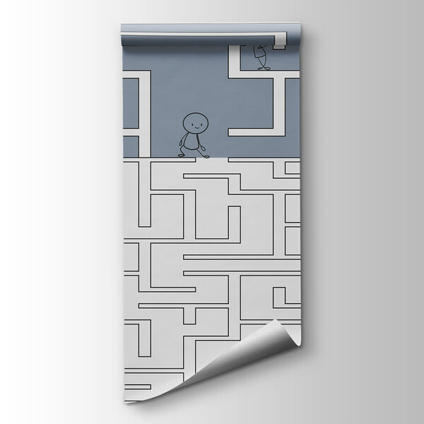 Maze with people walking on the ground Maze with people walking on the ground