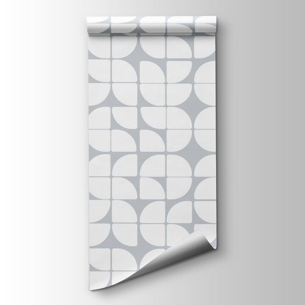 A pattern of white and gray circles