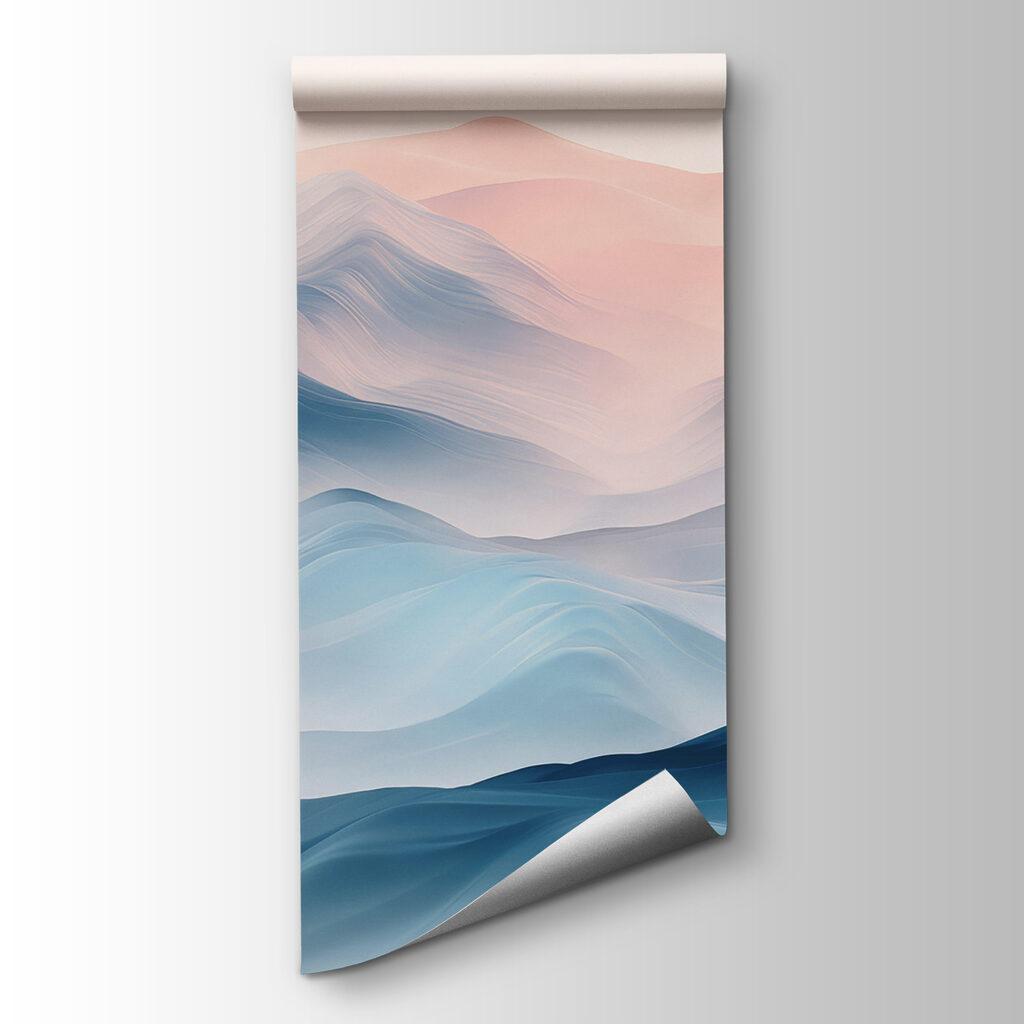 Landscape of mountains with fog Landscape of mountains with fog