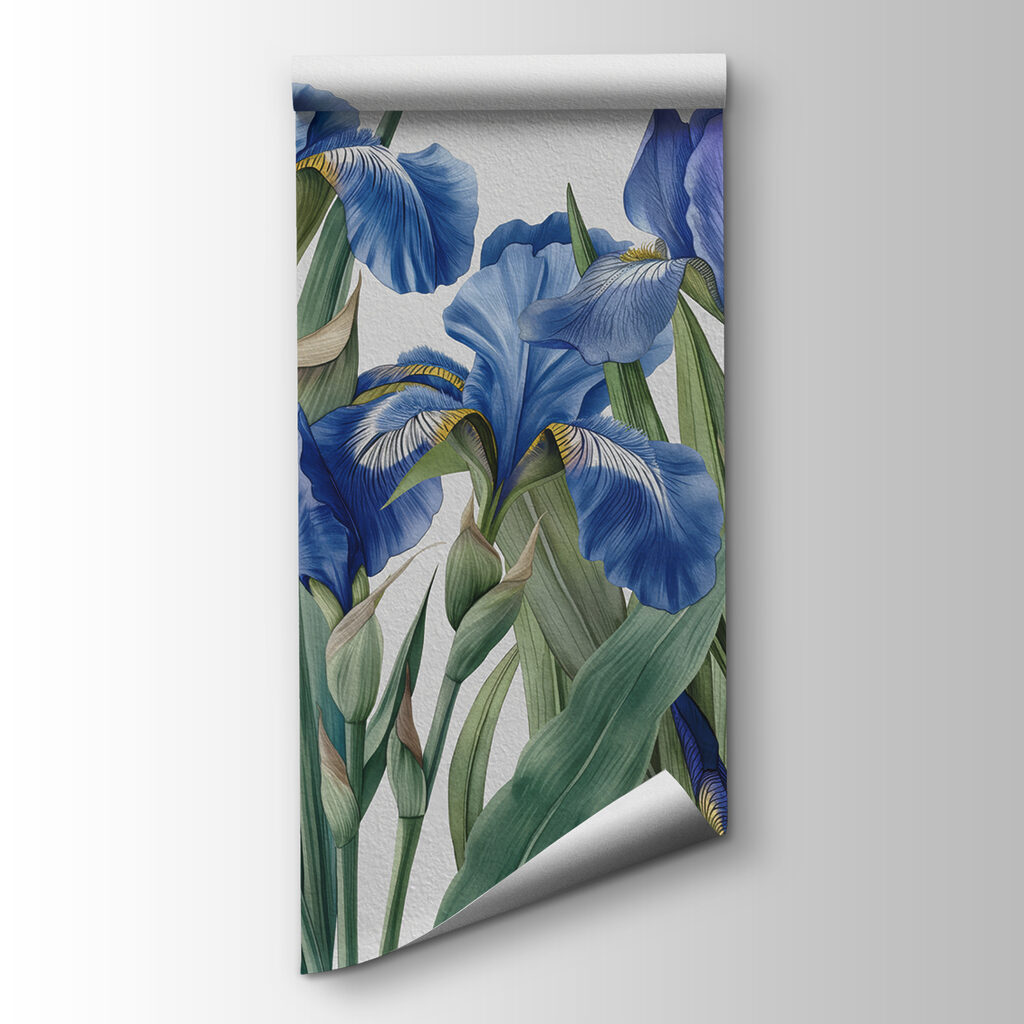 A group of blue flowers