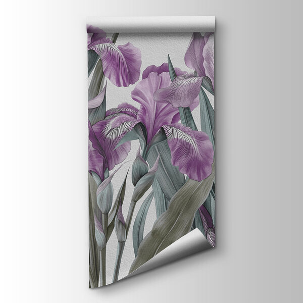 A group of purple flowers