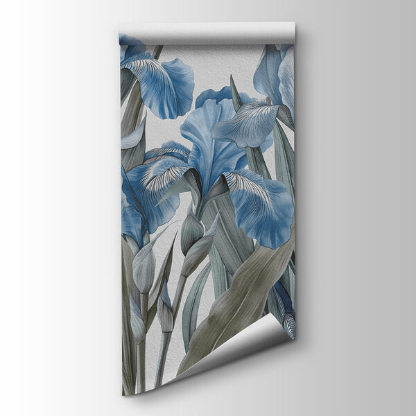 A group of blue flowers