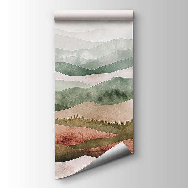 Landscape of hills with trees Landscape of hills with trees