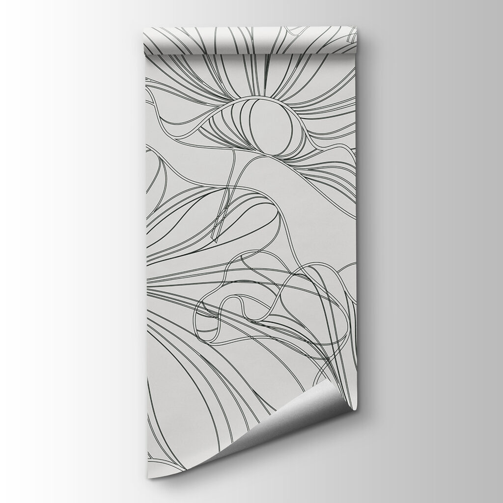 Pattern of flowers on a white background