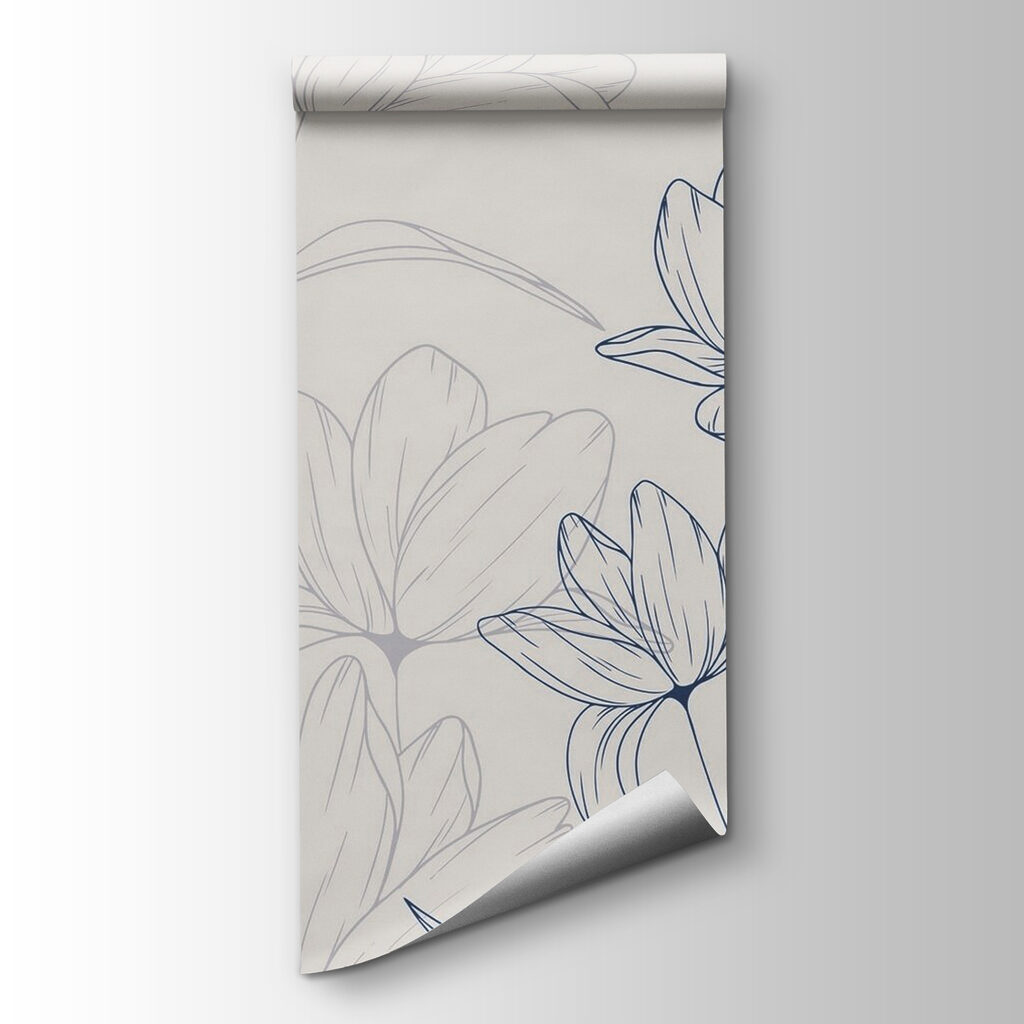 Drawing of flowers on a white background Drawing of flowers on a white background