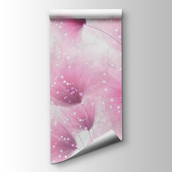 Pink flowers with white dots Pink flowers with white dots