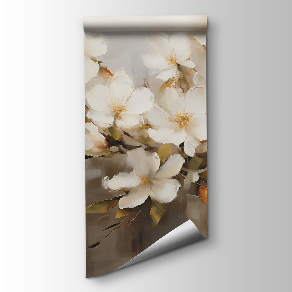 Painting of white flowers