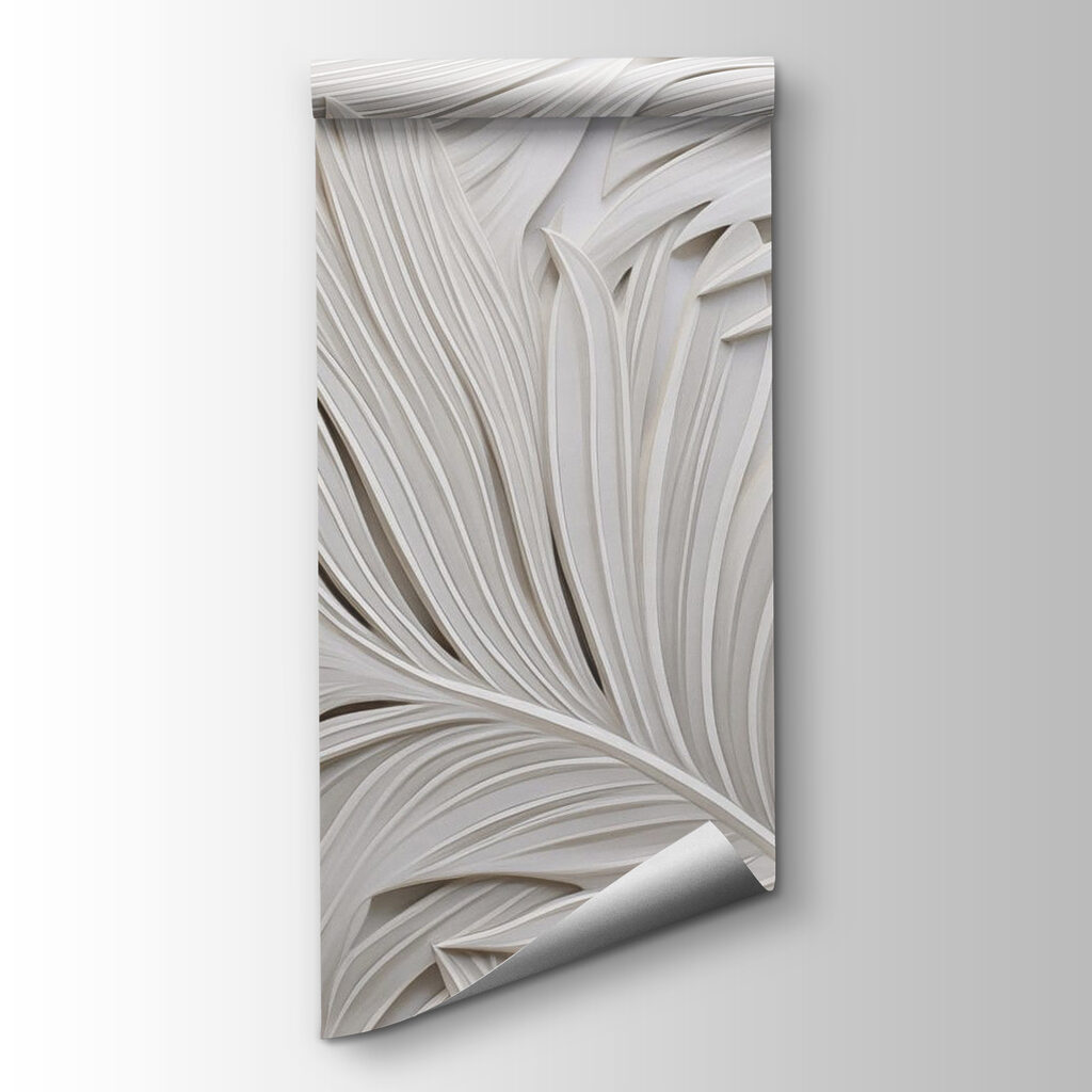 White paper cut out of leaves