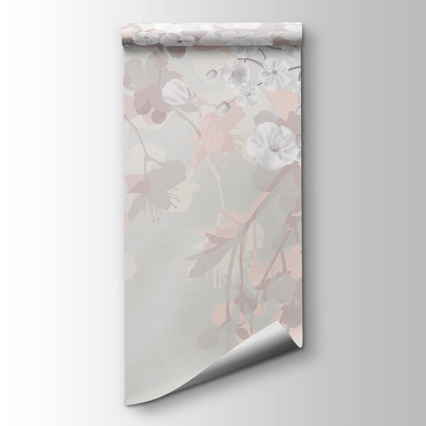 White flowers on a white background