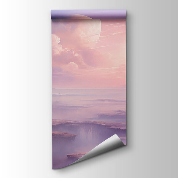 Landscape with clouds and a moon