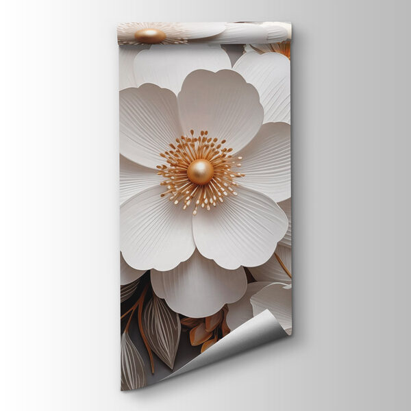 Elegant paper flowers in soft tones