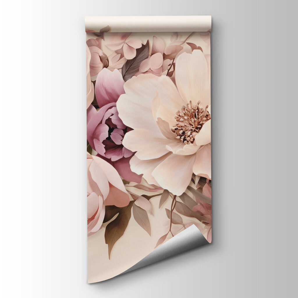 Group of flowers on a white background