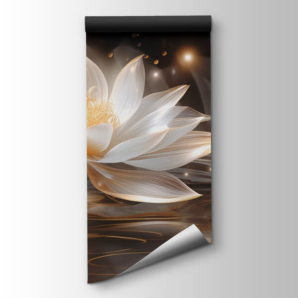 White flower in water White flower in water