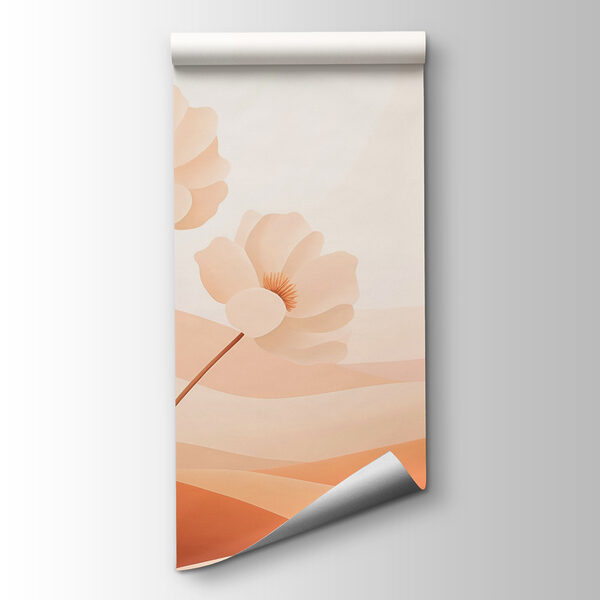 White flowers in a desert