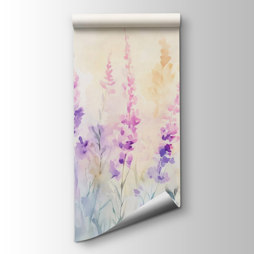 Painting of flowers in a field