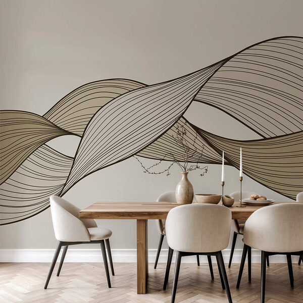 Linee ondulate marroni e nere